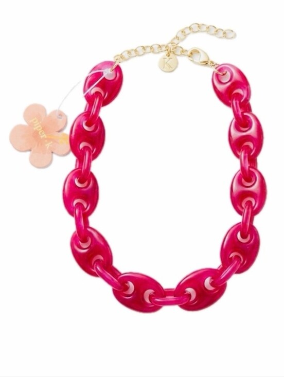 Piper K Jewelry - 💕▪️Piper K ▪️Pink Resin 18 Inch Link Necklace